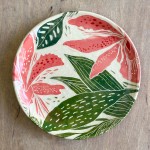 Orchid, talerz sgraffito, Ø 19 cm