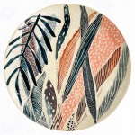 Wykonany ręcznie talerz sgraffito, Ø 23 cm 
