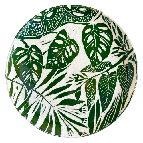 Wykonany ręcznie talerz sgraffito WILD, Ø 23 cm