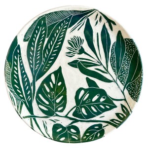 Wykonany ręcznie talerz sgraffito WILD, Ø 23 cm