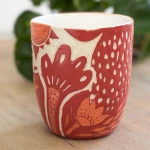 Kokkino V — czarka ceramiczna, sgraffito