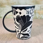 Czarny ogród | Duży kubek ceramiczny, 400 ml 