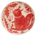 Wiewiórka wśród liści i kwiatów | talerz sgraffito, Ø 23 cm