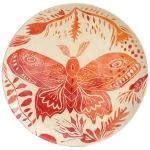 Talerz ścienny Ćma | sgraffito | 23 cm