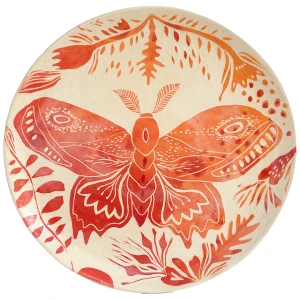 Talerz ścienny Ćma | sgraffito | 23 cm