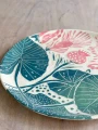 Talerz ścienny Nenufary | sgraffito | 23 cm 